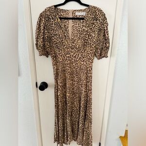 Faithful the Brand cheetah print midi dress, size 6